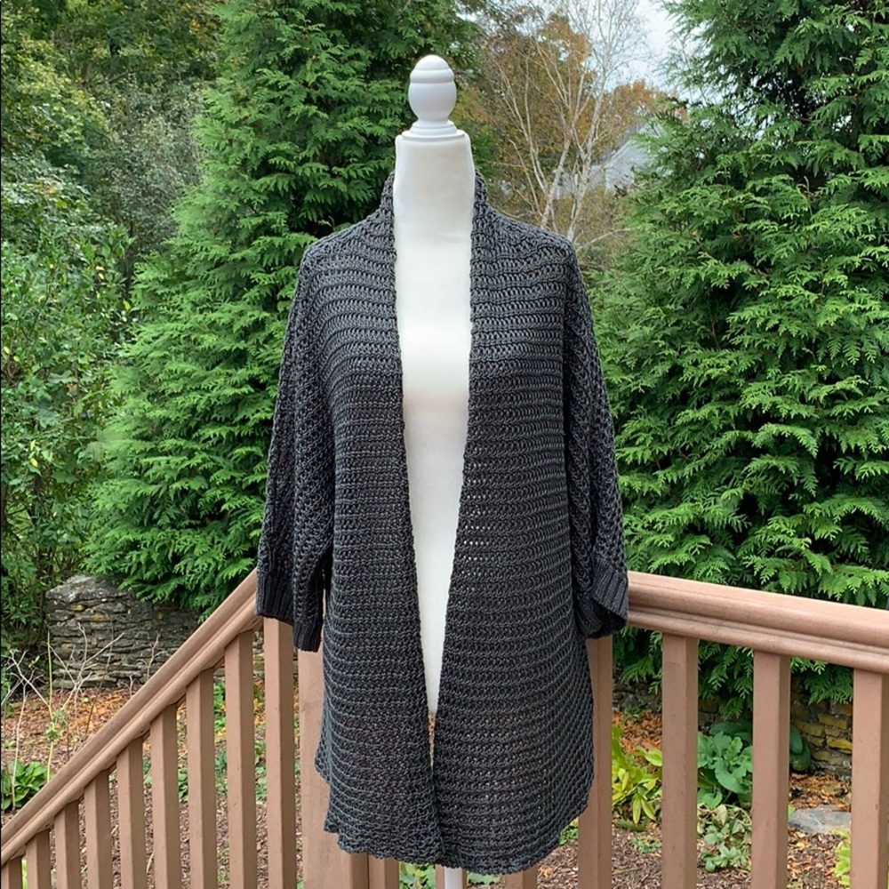 Eileen Fisher | Crochet Open Drape Cardigan